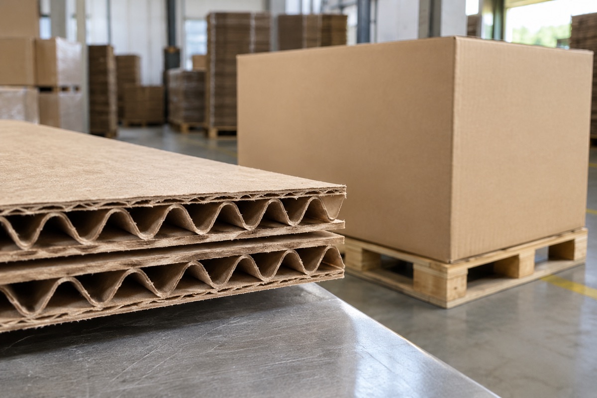 Cấu tạo hộp carton 5 lớp với hai lớp sóng giấy