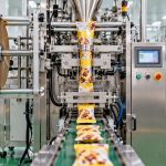 Máy đóng gói tự động dùng cuộn roll thực phẩm in sẵn cho bánh kẹo và snack
