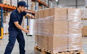 Cách tính màng PE quấn pallet trong kho hàng