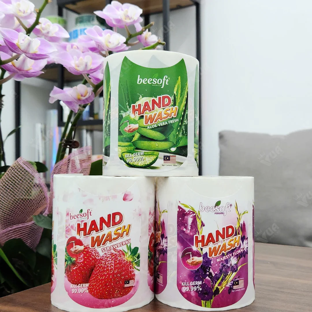 Tem nhãn nước rửa tay in tại Vua Đóng Gói