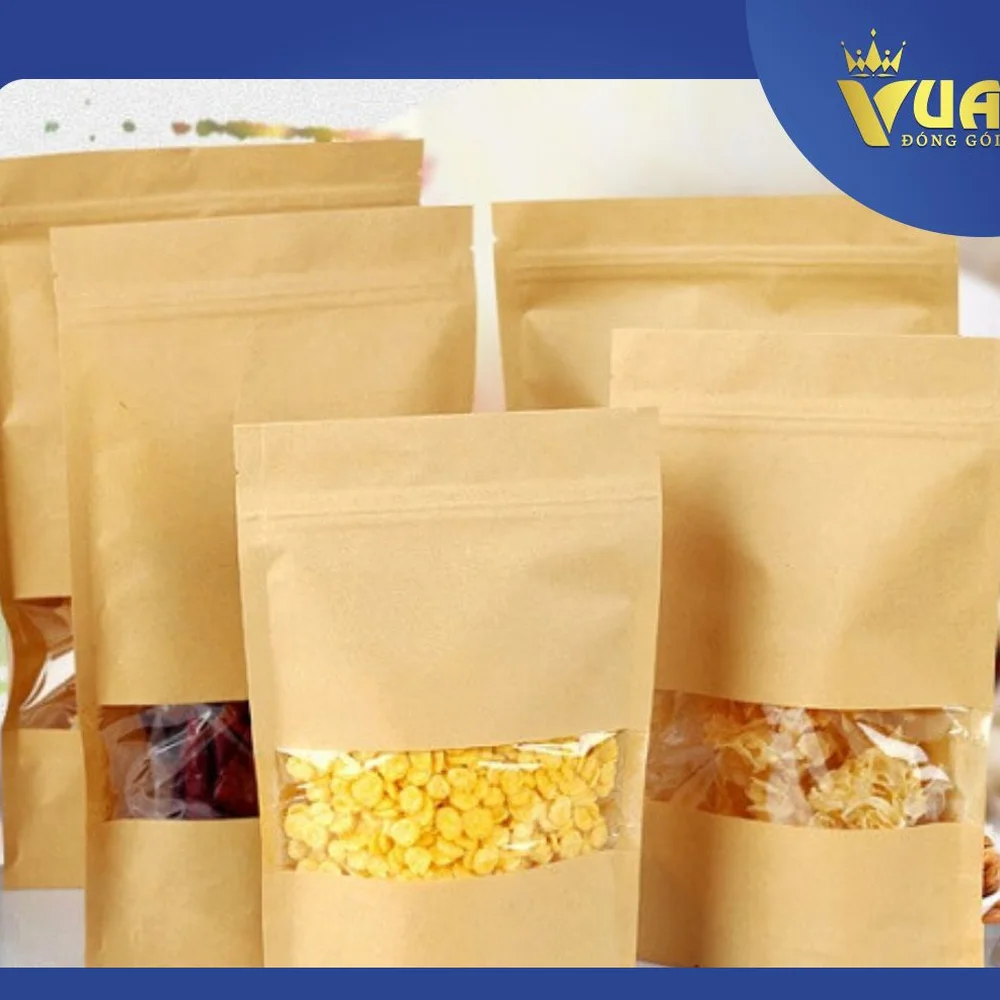 Túi zipper giấy kraft có cửa sổ – Vua Đóng Gói – mẫu 2