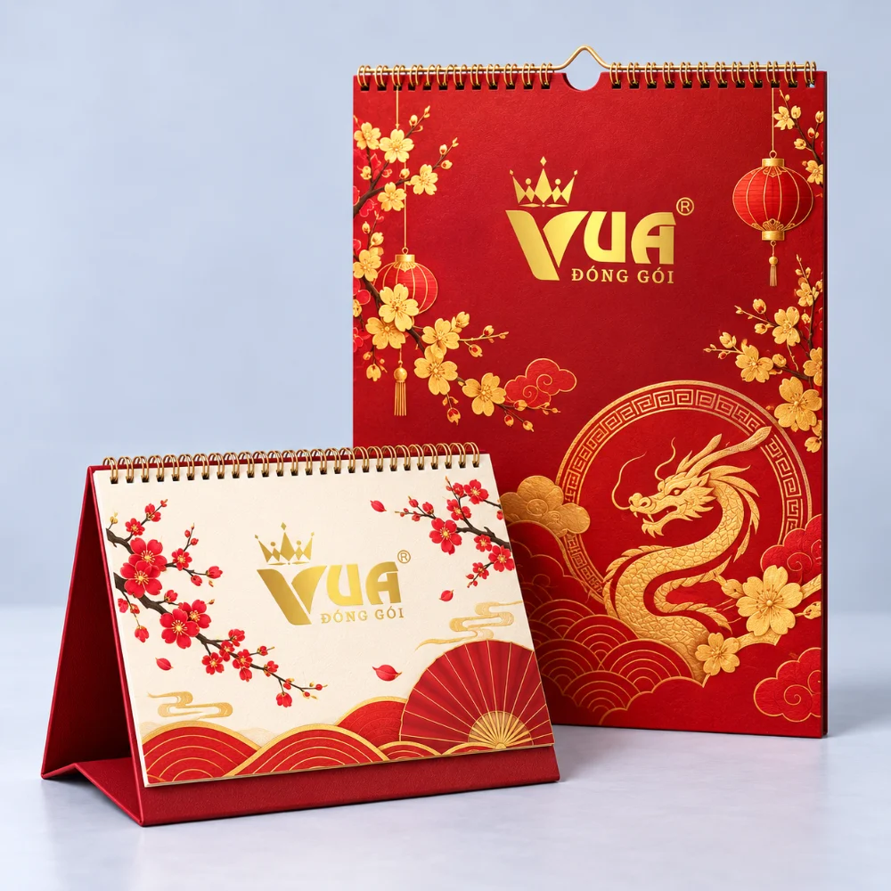 In lịch Tết in logo Vua Đóng Gói
